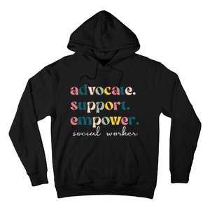 Advocate Support Empower Cute Social Worker Graduation Hoodie