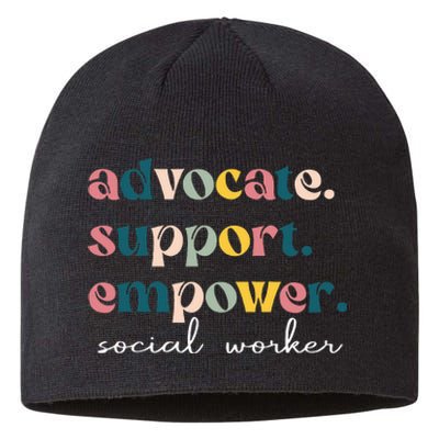 Advocate Support Empower Cute Social Worker Graduation Sustainable Beanie