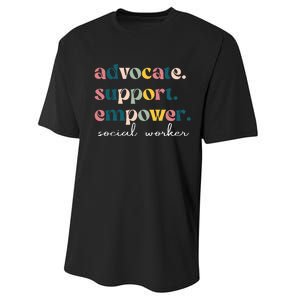 Advocate Support Empower Cute Social Worker Graduation Performance Sprint T-Shirt