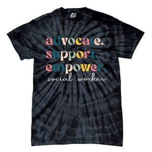 Advocate Support Empower Cute Social Worker Graduation Tie-Dye T-Shirt