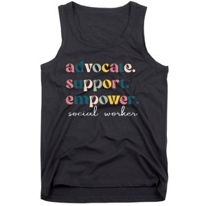 Advocate Support Empower Cute Social Worker Graduation Tank Top