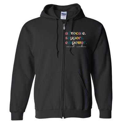 Advocate Support Empower Cute Social Worker Graduation Full Zip Hoodie