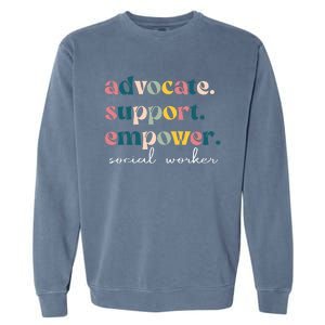 Advocate Support Empower Cute Social Worker Graduation Garment-Dyed Sweatshirt