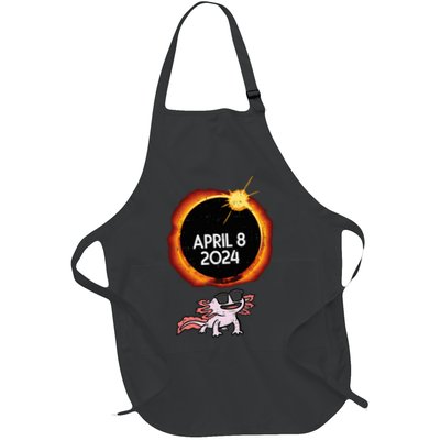 Axolotl Solar Eclipse 2024 Totality April 8 Full-Length Apron With Pockets