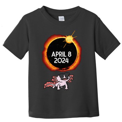 Axolotl Solar Eclipse 2024 Totality April 8 Toddler T-Shirt