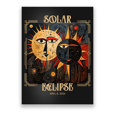 Art Solar Eclipse 2024 Sun Totality April 8th America Poster