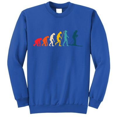 Alpine Ski Evolution Retro Vintage Slope Skiing Skier Cool Gift Sweatshirt