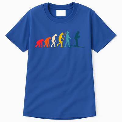 Alpine Ski Evolution Retro Vintage Slope Skiing Skier Cool Gift Tall T-Shirt