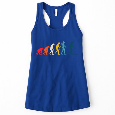 Alpine Ski Evolution Retro Vintage Slope Skiing Skier Cool Gift Womens Tank Top