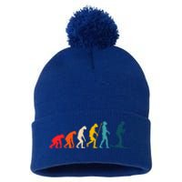 Alpine Ski Evolution Retro Vintage Slope Skiing Skier Cool Gift Pom Pom 12in Knit Beanie