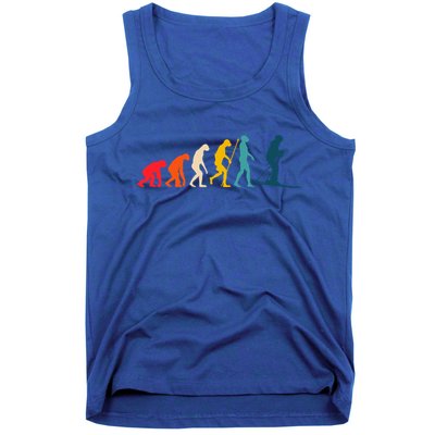 Alpine Ski Evolution Retro Vintage Slope Skiing Skier Cool Gift Tank Top