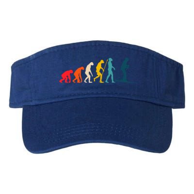 Alpine Ski Evolution Retro Vintage Slope Skiing Skier Cool Gift Valucap Bio-Washed Visor