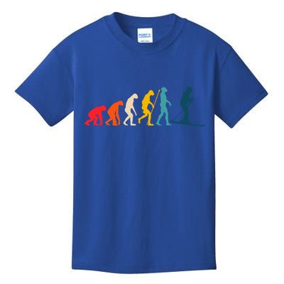 Alpine Ski Evolution Retro Vintage Slope Skiing Skier Cool Gift Kids T-Shirt