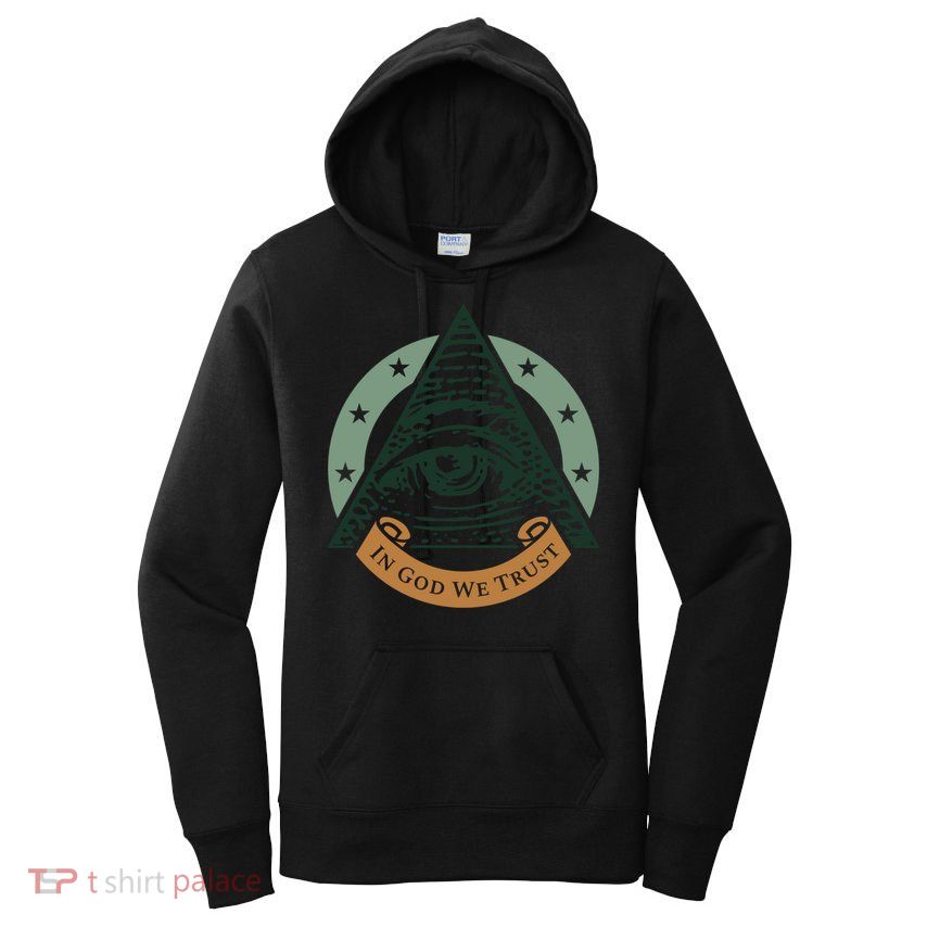 All Seeing Eye Providence In God We Trust Gift Women's Pullover Hoodie
