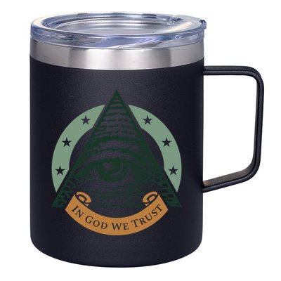 All Seeing Eye Providence In God We Trust Gift 12oz Stainless Steel Coffee Mug
