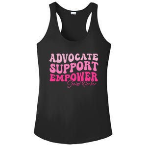 Advocate Support Empower Groovy Social Worker Ladies PosiCharge Competitor Racerback Tank