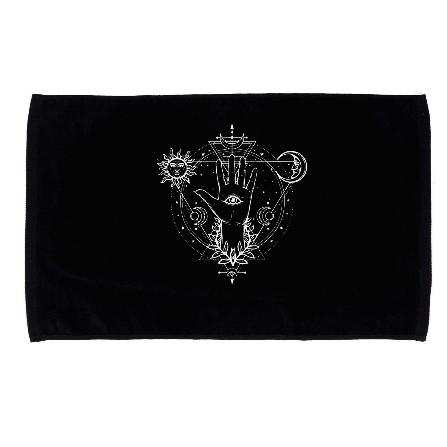All Seeing Eye Mystic Blackcraft Clothing Gift Microfiber Hand Towel