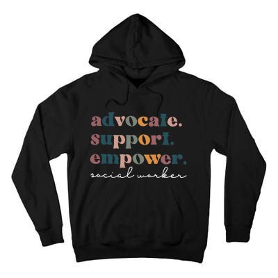 Advocate Support Empower Groovy Social Worker Graduation Msw Tall Hoodie