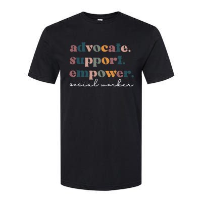 Advocate Support Empower Groovy Social Worker Graduation Msw Softstyle® CVC T-Shirt