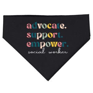 Advocate Support Empower Cute Social Worker Graduation Msw USA-Made Doggie Bandana