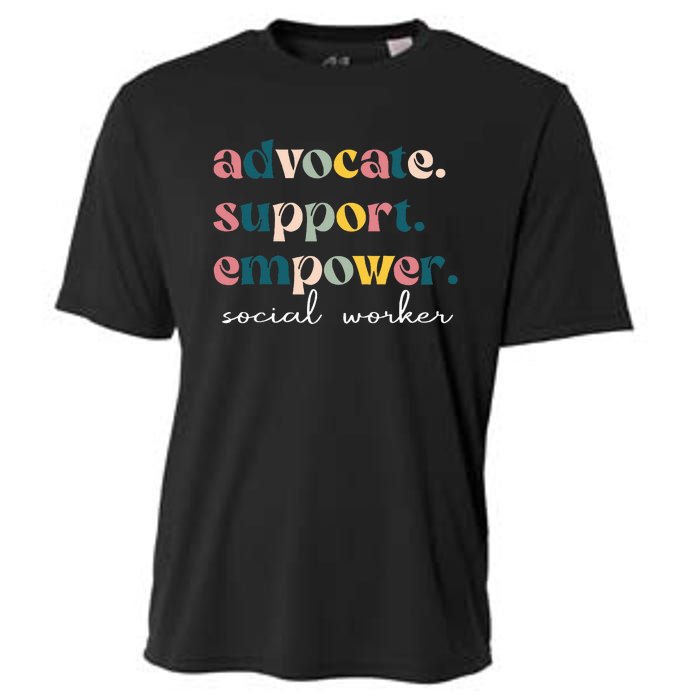 Advocate Support Empower Cute Social Worker Graduation Msw Cooling Performance Crew T-Shirt