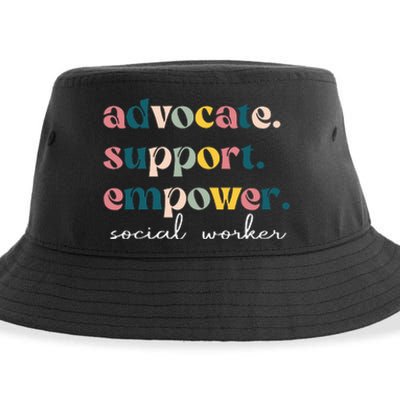 Advocate Support Empower Cute Social Worker Graduation Msw Sustainable Bucket Hat