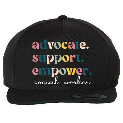 Advocate Support Empower Cute Social Worker Graduation Msw Wool Snapback Cap