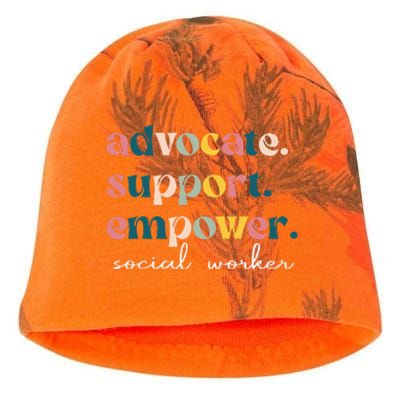 Advocate Support Empower Cute Social Worker Graduation Msw Kati - Camo Knit Beanie