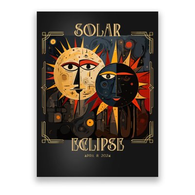 Art Solar Eclipse 2024 Sun Totality April 8th America Poster