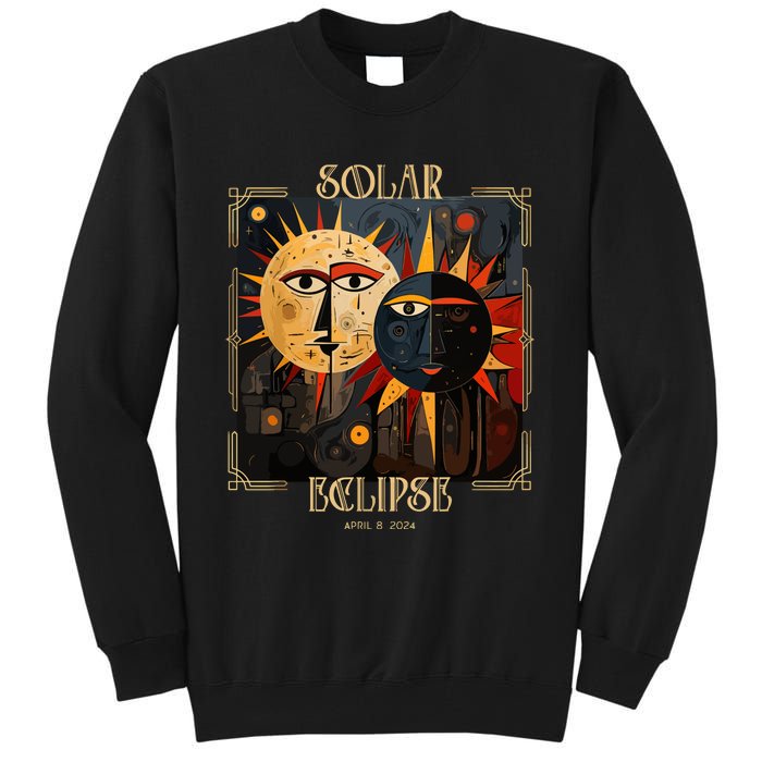 Art Solar Eclipse 2024 Sun Totality April 8th America Tall Sweatshirt