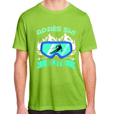 Apres Ski Elite Skiing Snowboarding Skiing Gift Adult ChromaSoft Performance T-Shirt