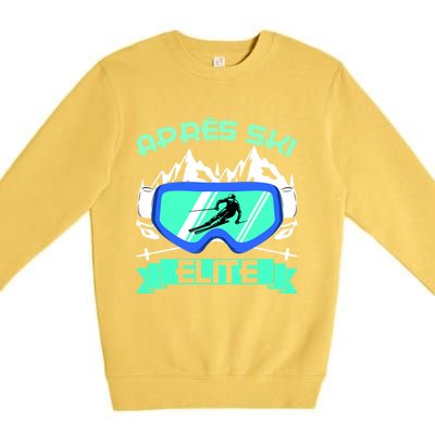 Apres Ski Elite Skiing Snowboarding Skiing Gift Premium Crewneck Sweatshirt