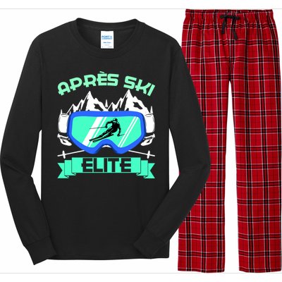 Apres Ski Elite Skiing Snowboarding Skiing Gift Long Sleeve Pajama Set