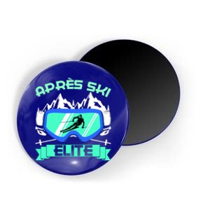 Apres Ski Elite Skiing Snowboarding Skiing Gift Magnet