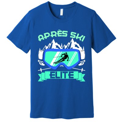 Apres Ski Elite Skiing Snowboarding Skiing Gift Premium T-Shirt