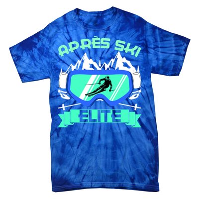 Apres Ski Elite Skiing Snowboarding Skiing Gift Tie-Dye T-Shirt