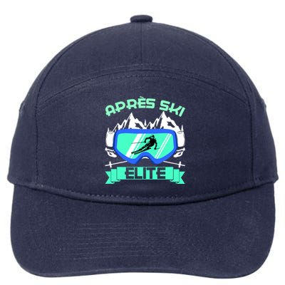 Apres Ski Elite Skiing Snowboarding Skiing Gift 7-Panel Snapback Hat