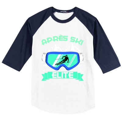 Apres Ski Elite Skiing Snowboarding Skiing Gift Baseball Sleeve Shirt