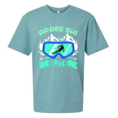 Apres Ski Elite Skiing Snowboarding Skiing Gift Sueded Cloud Jersey T-Shirt