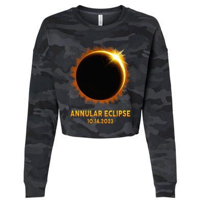 Annular Solar Eclipse 10.14.23 America Annularity Celestial Cropped Pullover Crew