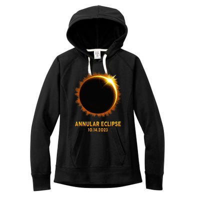 Annular Solar Eclipse 10.14.23 America Annularity Celestial Women's Fleece Hoodie