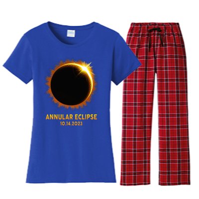 Annular Solar Eclipse 10.14.23 America Annularity Celestial Women's Flannel Pajama Set