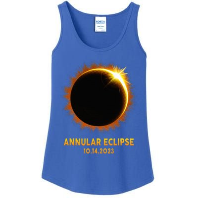 Annular Solar Eclipse 10.14.23 America Annularity Celestial Ladies Essential Tank