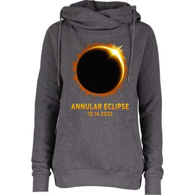 Annular Solar Eclipse 10.14.23 America Annularity Celestial Womens Funnel Neck Pullover Hood