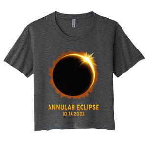 Annular Solar Eclipse 10.14.23 America Annularity Celestial Women's Crop Top Tee