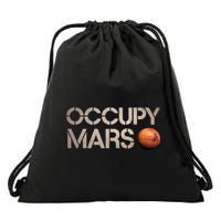 Astronomy Space Explorer Rocket Science Occupy Mars Drawstring Bag