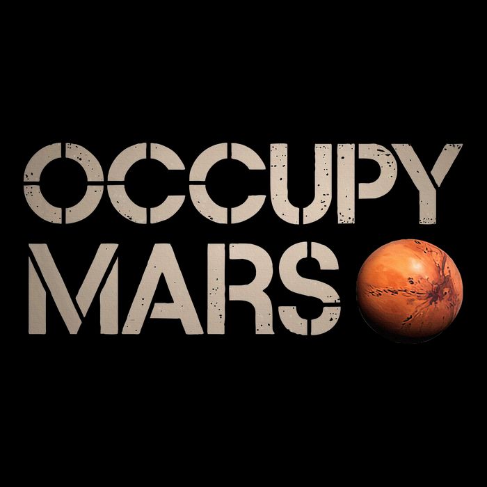 Astronomy Space Explorer Rocket Science Occupy Mars Drawstring Bag
