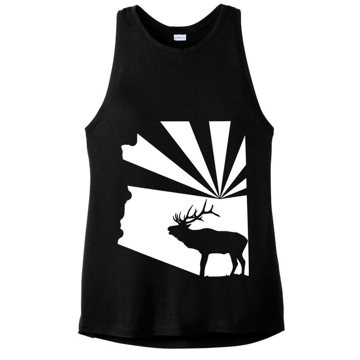 Arizona State Elk Hunting Ladies PosiCharge Tri-Blend Wicking Tank