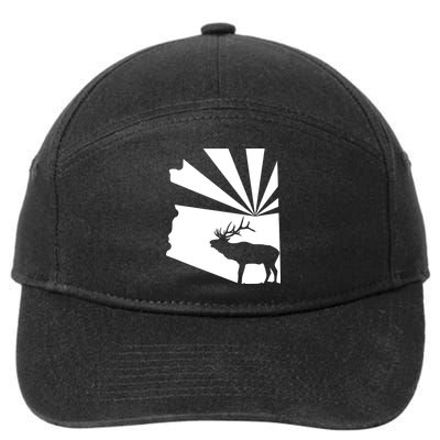 Arizona State Elk Hunting 7-Panel Snapback Hat