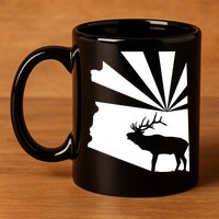 Arizona State Elk Hunting 11oz C Handle Ceramic Mug